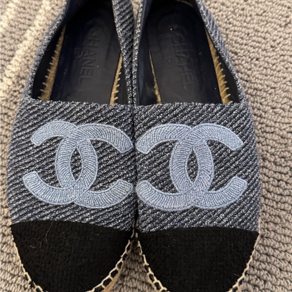 Authentic Chanel Women's Blue Espadrilles - Picture 3 of 5